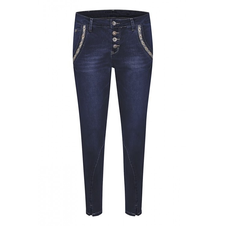 Cream Holly Jeans Baiily  Fit 7/8 Dark Blue denim